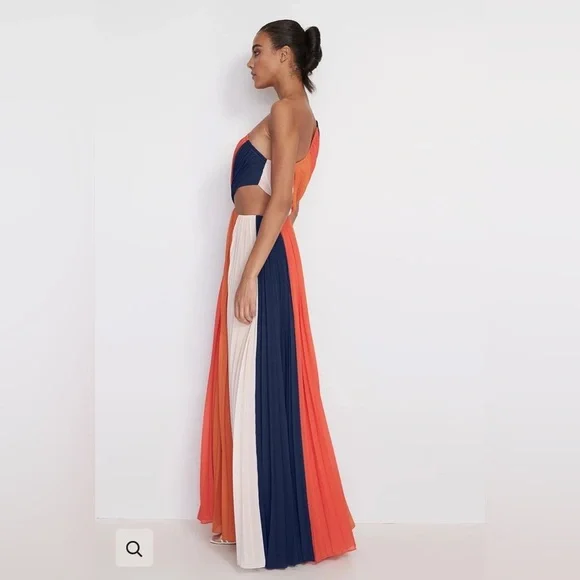 NWT AMUR Kade Pleated Maxi Dress Size 14 - Picture 2 of 10